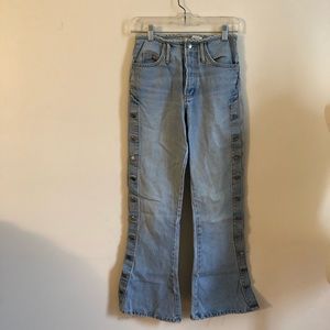 AUTHENTIC VINTAGE BUTTON UP FLARE JEANS